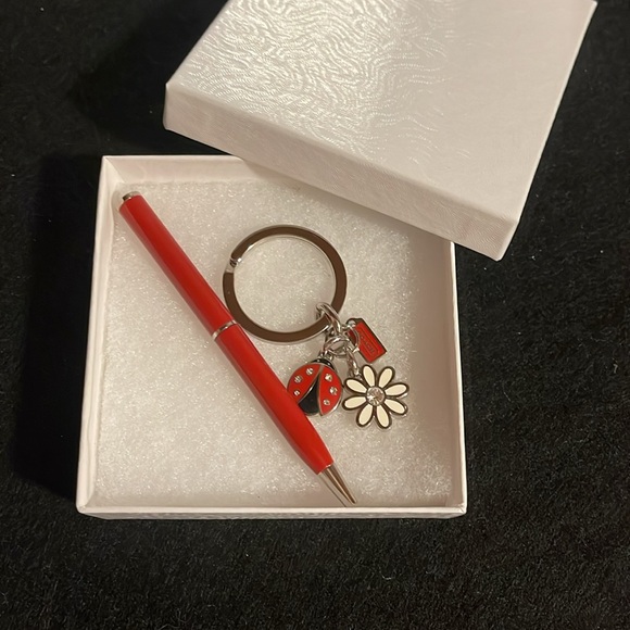 Coach Ladybug Keychain + Pen gift set. - Picture 2 of 5